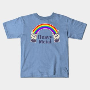 Heavy Metal Rainbow - Plain Kids T-Shirt